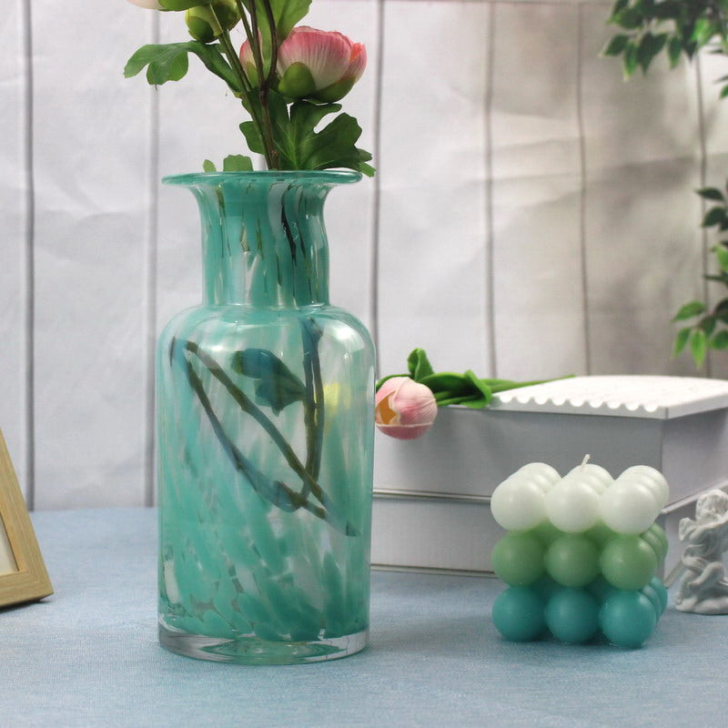 Vase à fleurs en verre, Pot en verre pour jardin, décoration de la maison, cadre clair, artisanat d'art Unique, 2024