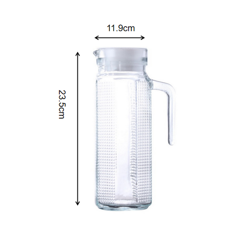 Professional custom 2023 glass kettle beverage jar with handle for home and restaurant