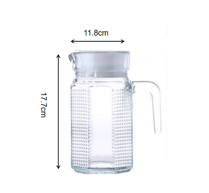 Professional custom 2023 glass kettle beverage jar with handle for home and restaurant